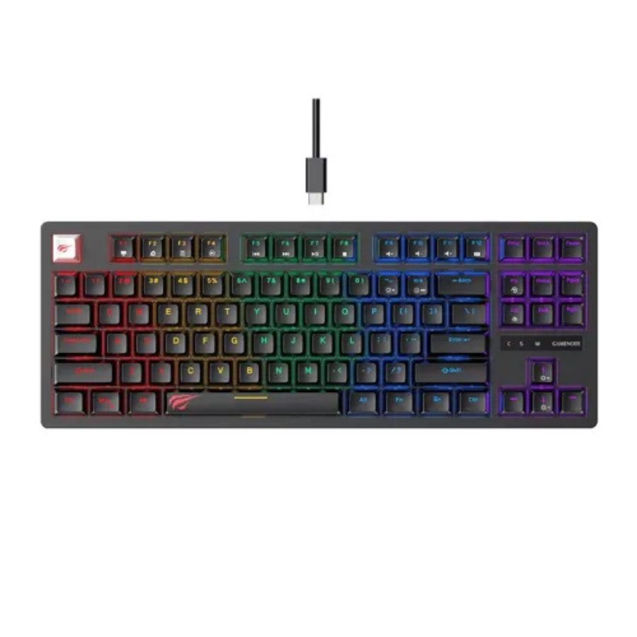 HAVIT KB892L BACKLIT 87 KEYS MECHANICAL GAMING KEYBOARD