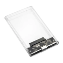 OSCOO 2.5Inch EXTERNAL HARD DRIVE ENCLOSURE, USB 3.0 TO SATA, TRANSPERENT GREY CASE, [TYPE C + TYPE C (PD) USB 3.2, GEN 2*1, ALUMINUM ALLOY + PLASTIC]