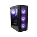 PC POWER PG-200 BLACK ATX GAMING CASING (4 X ARGB FAN)