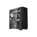 DARK FLASH DF-2100 WHITE MESH TEMPERED GLASS SIDE PANEL WITH 4x120MM ARGB FAN CASING